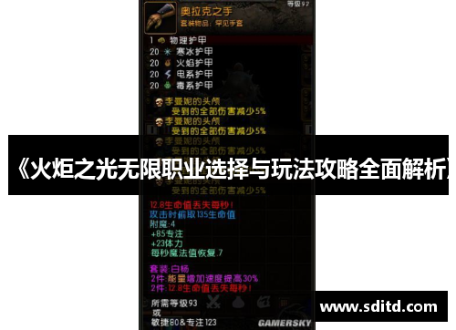 《火炬之光无限职业选择与玩法攻略全面解析》